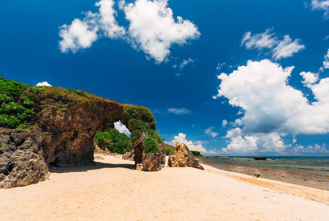 Nakabuang Arc of Sabtang island in the province of Batanes, Philippines