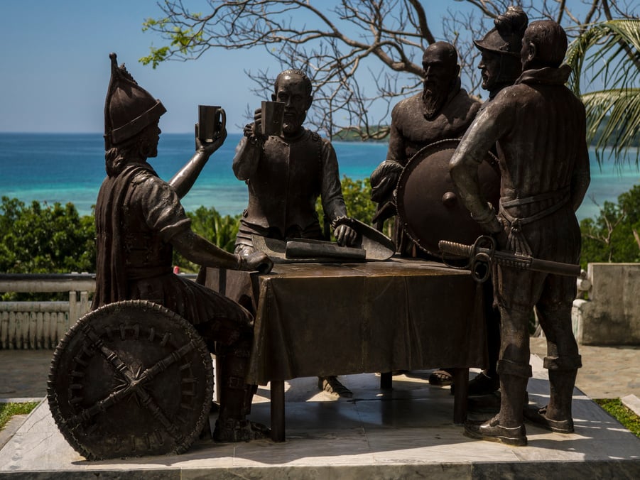 Blood compact monument in Tagbilaran, Bohol.