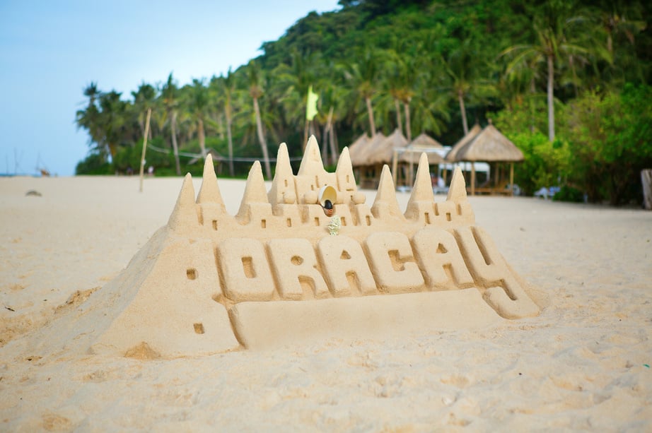 Sand Castle on Boracay, Philippines