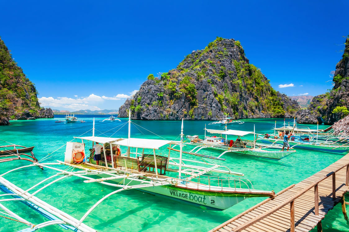 Blue lagoon, Coron island bay, Palawan